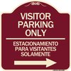 Signmission Bilingual Reserved Parking Visitor Parking Only Estacionamiento Para Visitantes, A-DES-BU-1818-24302 A-DES-BU-1818-24302